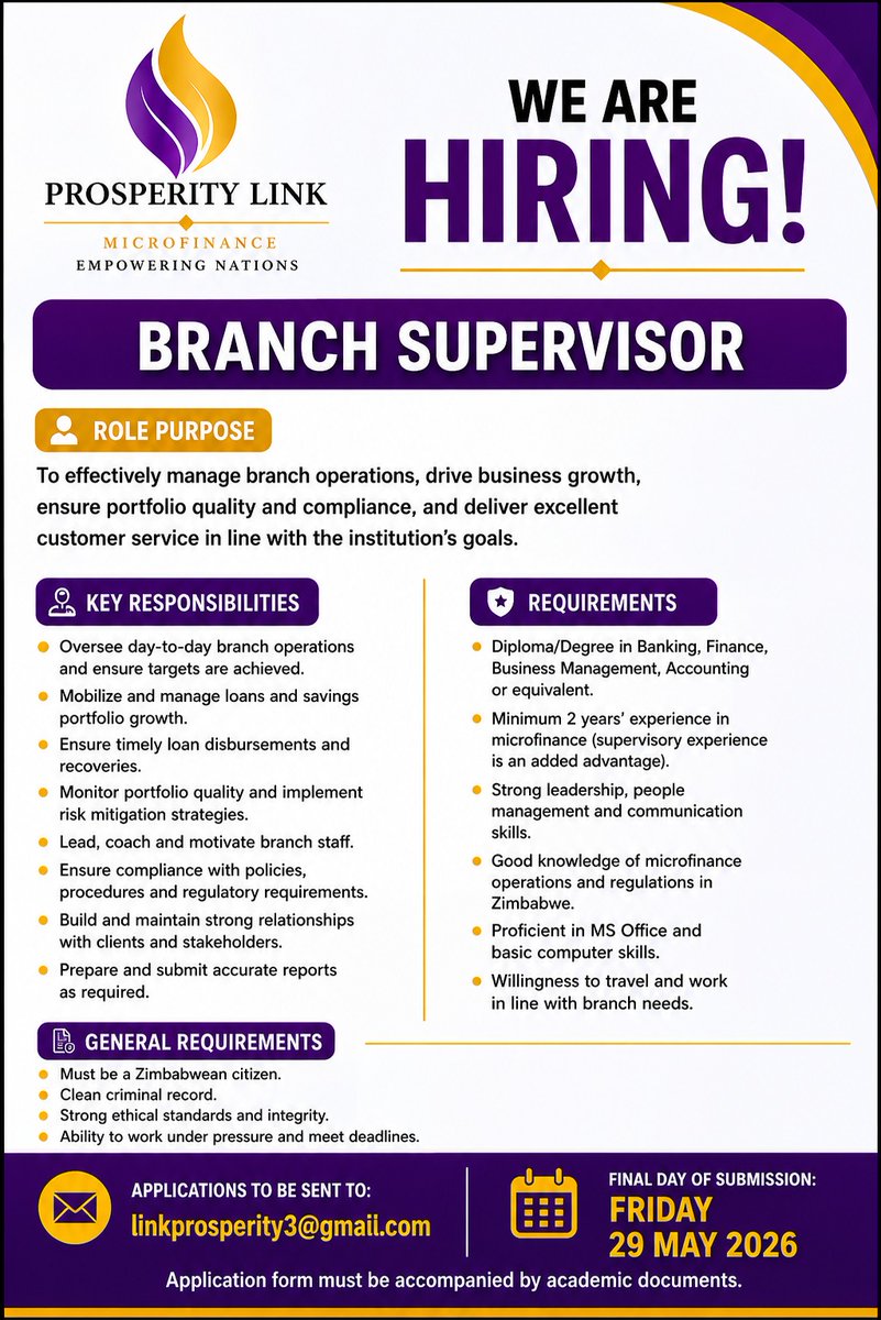 VacancyNotebook's tweet photo. Follow  us  for the Latest Vacancies Updates in 2026  Zimbabwe 🇿🇼 🇿🇼 
👇👇👇👇
https://t.co/coWLUci4d8

#vacancy #hiring  #Harare #zimbabwe #Bulawayo #Africa #career https://t.co/MOyBQo6H4j