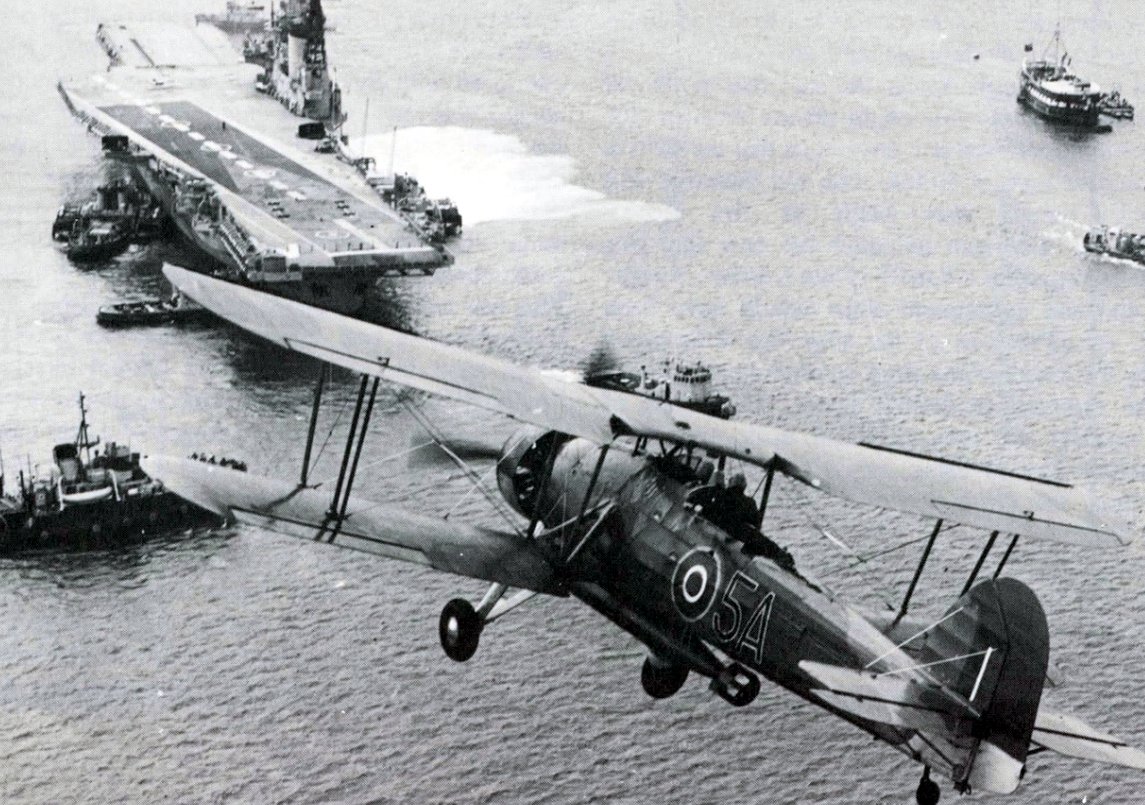 frankpleszak's tweet photo. During the evening of 26 May 1941 Swordfish from HMS Ark Royal attack the Bismarck jamming both of her rudders it was then attacked by British destroyers during the night &amp; next morning, finally sinking at 10:40 on 27 May - 85 years ago today. @WFEL_bridges @BBCRadioManc https://t.co/dIY7CzCIrf