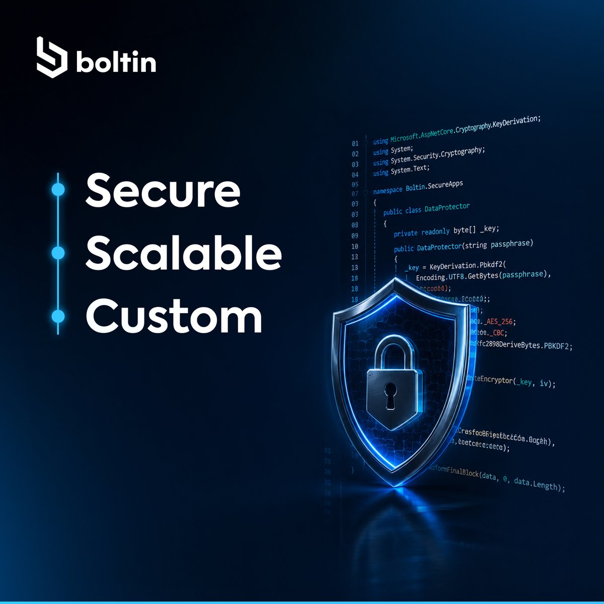 getboltin's tweet photo. Why choose .Net for custom apps?

Because security isn't optional.

We build enterprise-grade apps that protect your most sensitive data.

Build secure applications with boltin:
https://t.co/KQ1z3vE3da

#boltin #DotNetDevelopment #CustomAppDevelopment #SecureApps  #ScalableApps https://t.co/TZMcNrOMql