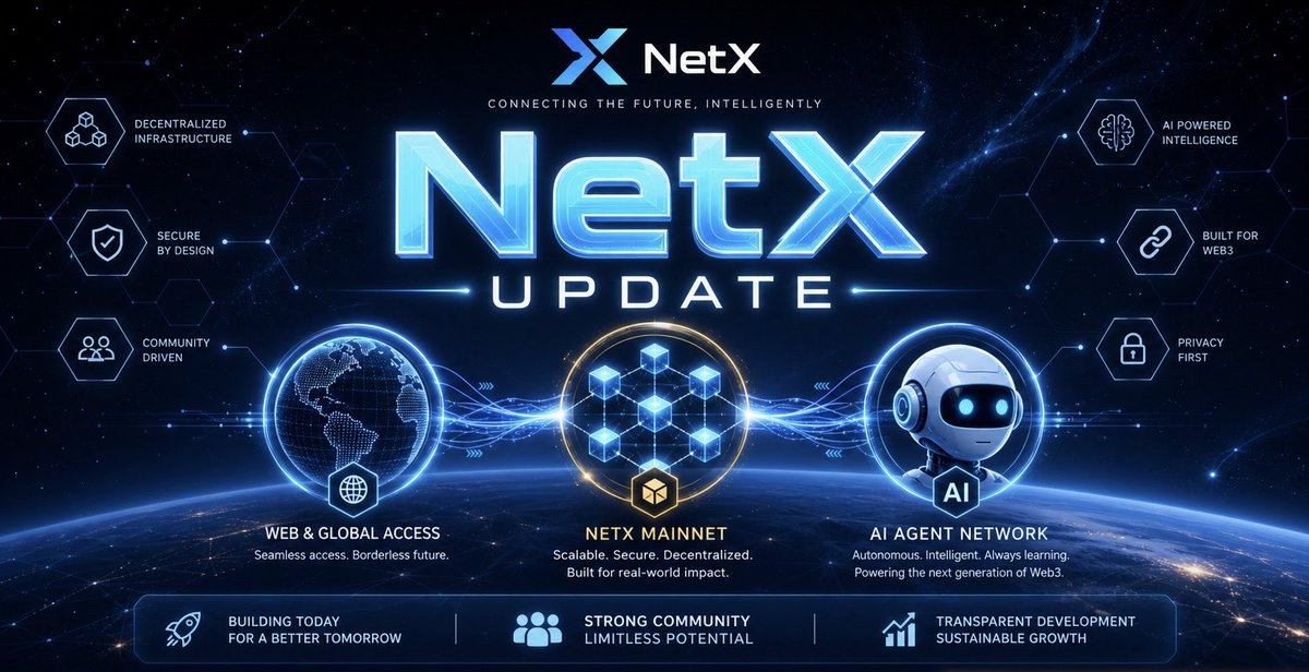 NetX_Karan's tweet photo. Structured summary of the NetX info session shared by the development manager on $NETX Telegram.

1. New Website Launch

The new website is more than a visual refresh it’s a strategic relaunch designed to clearly communicate NetX’s direction, technical capabilities, and long-term value proposition. The team describes it as the most complete and accurate representation of NetX’s vision to date, particularly around the convergence of AI Agents, stablecoin payments, enterprise settlement, and real-world business scenarios.

2. Mainnet Status

The mainnet is currently in a pre-launch verification stage, not a standard testnet. Key points:
•Testing covers network stability, security, data processing, node operations, and enterprise integration readiness
•Overall test data is described as stable; security is prioritized over speed
•Test parameters shared by community members represent only a fraction of what’s being validated
•Valid configurations and data from this testing phase will remain compatible with the official mainnet to ensure business continuity

3. Agent System Upgrade

This is arguably the most significant update. NetX is building a full intelligent execution environment, not just a simple tool layer:
•Agents will draw capabilities from external integrations and NetX’s own built-in capability models
•Future ecosystem participation will depend on three factors: NetX token holdings, Agent capability level, and richness of Agent features
•Personal Agents handle node validation and basic network tasks; Enterprise Agents manage payments, data verification, and business settlement, with higher staking requirements
•Tokens alone won’t be sufficient for active network participation, an Agent is required for task execution.

Special Community Benefit (Limited Window)

Before the mainnet upgrade, the $NETX DAO Foundation is offering subsidized support for acquiring AI models and capability components to upgrade Agents. 

The exact subsidy ratio is still being finalized. After the mainnet upgrade, model acquisition will move to a rules-based system, making this a time-sensitive opportunity for community members to strengthen their Agents ahead of the transition.

@netx_world @NetXDAO @NNGNetX @anbangr $NETX #AI #RWA #Mainnet #AIAgent