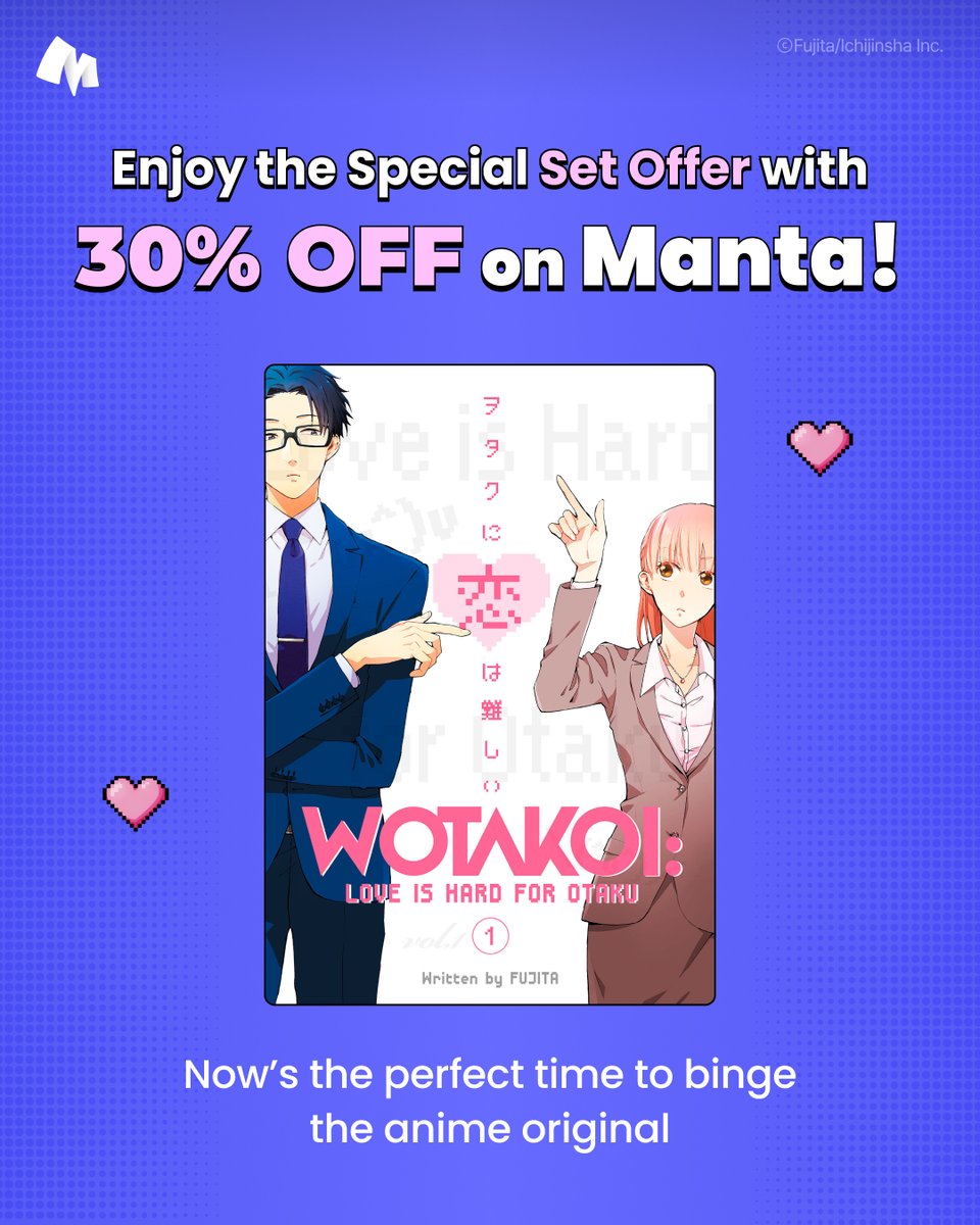 MantaComics's tweet photo. Otaku partner? How about you?😎
(I’m all in 💚💚💚💚💚)

READ <Wotakoi: Love is Hard for Otaku> ON Manta!
Grab the special set offer with 30% OFF⬇️
 https://t.co/Yf0SeRF9CP

⏰Limited time only
May 27 – June 9

#manga #wotakoi #wotakoiloveishardforotaku #manta https://t.co/cFLiYpGlAc