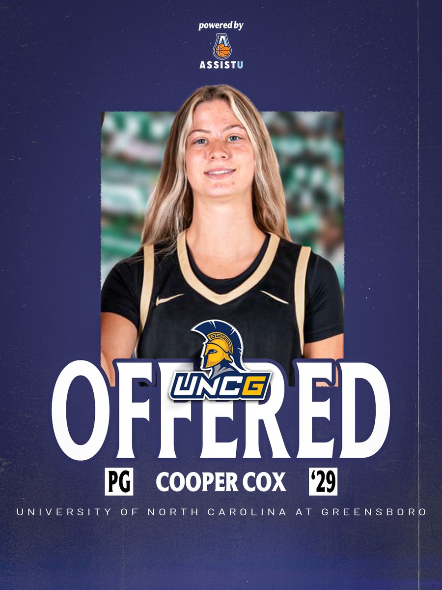 Assist_U_'s tweet photo. Official Offer.

After a great conversation, 2029 Point Guard Cooper Cox (@coopercox2029) received an official offer from the University of North Carolina at Greensboro (@uncgwbb). https://t.co/PL2RUze8IV