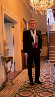 MDaviot's tweet photo. In my gladrags, ready for the screening of  
CHRONICLES OF DEPRESSION  by #BritishHorrorStudio's #BTeam,  
at The Romford Film Festival. 
 
I was staying here over the weekend, in the glorious country pile of my friends Ginny &amp; Paul, 
in the deeps of Hertfordshire.  #filmfestival https://t.co/GW8EhrT3x1