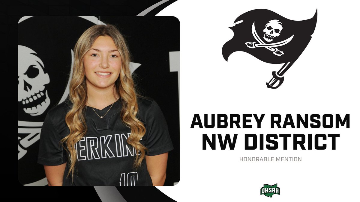 PerkinsATH's tweet photo. Congratulations to Aubrey Ransom on being named Honorable Mention All Northwest District!🏴‍☠️ https://t.co/atP8RHIzWh