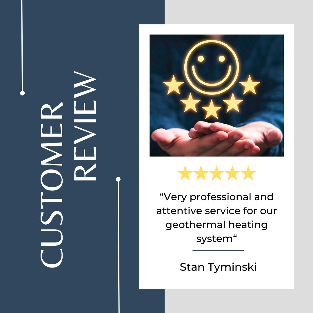 WaterlooEnergy's tweet photo. Thank you, Stan, for your feedback. We appreciate your comments and are pleased our team delivered professional, attentive service for your geothermal system. For expert support, call (519) 648-9977 or visit https://t.co/zw2weOTz80 https://t.co/WWs2xizUho