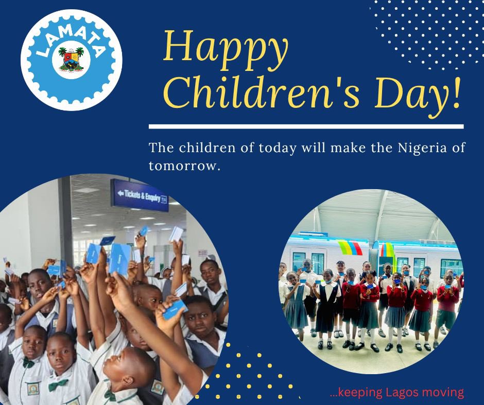 Lamataonline's tweet photo. Card in hand, big smiles, and boundless dreams!
Today, we celebrate the future leaders, innovators, and movers of Lagos. Seeing these bright faces explore our Blue Line infrastructure reminds us exactly why we do what we do. We aren’t just building tracks and managing buses; we are connecting the next generation to a world of endless possibilities.
From all of us at LAMATA, Happy Children’s Day!