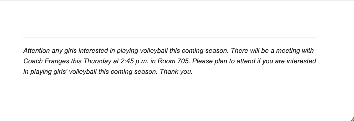 FreedomHSPates's tweet photo. ATTENTION: Any girls interested in volleyball https://t.co/jdWOXUBO5n