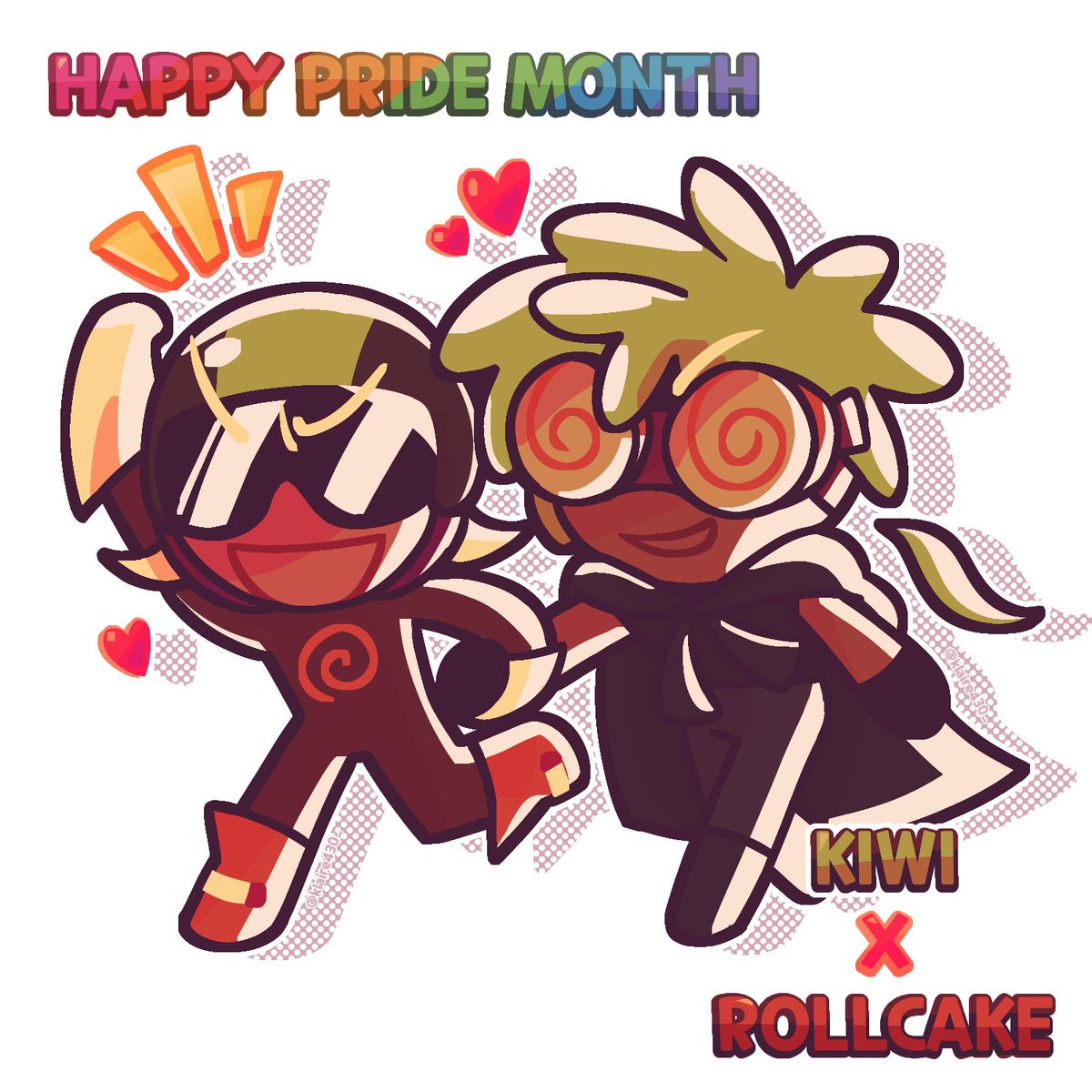 prettyp1nktulip's tweet photo. D1 Happy Pride , #KiwiRoll !
#KiwiCookie #RollCakeCookie #CROB #CookieRunFanart https://t.co/Ar8Ybk1Sm3