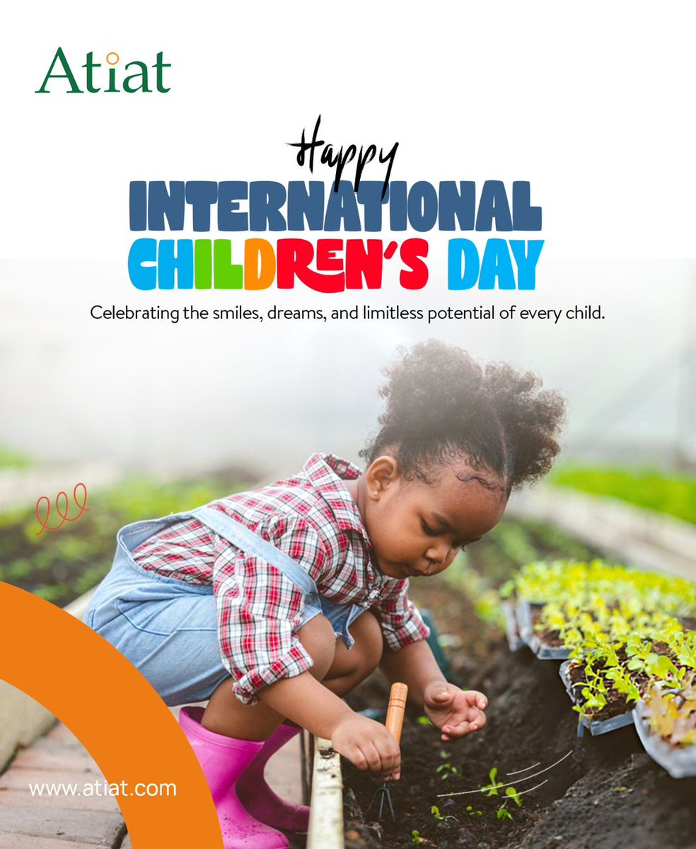 AtiatLeasingLtd's tweet photo. Every child deserves a future filled with hope, opportunity, and happiness.
Happy International Children’s Day from Atiat. Celebrating the dreams and limitless potential of every child. https://t.co/IOHJOcwfSl