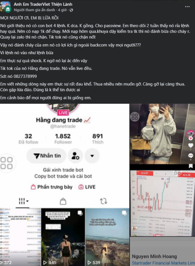 Aizen_trading's tweet photo. ‼️CÔNG THỨC LỪA ĐẢO "BÌNH CŨ RƯỢU MỚI" – MÙA NÀO CŨNG CÓ GÀ DÍNH‼️

Kịch bản hoàn hảo đánh thẳng vào tâm lý đám đông đang loay hoay mưu sinh gồm: 🧵

1. Tạo Profile "Thân thiện": Đóng vai Gái xinh trading, Ông bố đơn thân nghị lực, Mẹ bỉm sữa tự chủ tài chính... 
-> Hình ảnh gần gũi tạo sự đồng cảm, đánh trúng phân khúc cần kiếm tiền nhanh.

2. Show Uy tín giả: Livestream trade, show passview, khoe bot chạy tự động. 
->  Thời buổi này app trade chúng nó tự code 100%, server lậu, tự nặn ra data nến hiện chữ "LIVE" realtime. Bản chất chỉ là một cái database rác để Tạo uy tín giả.

🧐Nhiều ông vẫn ngây thơ hỏi: "Nó đánh cháy tài khoản mình thì nó được lợi gì?" 😁

Thật ra Game kết thúc ngay từ lúc NẠP TIỀN rồi: Tiền của nạn nhân đã vào thẳng túi chúng nó ngay từ đầu. Số dư nhảy trên app fake chỉ là những con số vô tri do chúng nó tự gõ vào thôi 🤡

Khi "tài khoản" cháy, chúng nó lại dùng bài văn vở mời gọi nạp thêm để gỡ. Càng tham gia càng lún sâu, quyền sinh sát nằm trọn trong tay chúng nó.

Trên đời này không có kèo thơm nào tự dâng tận miệng. Tỉnh táo lên🫡