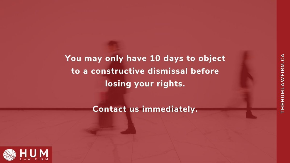 LaiKingHum's tweet photo. Tread carefully and quickly when facing such a situation, as constructive dismissals are complicated. You may have only 10 days to object.

Visit the Hum Law Firm website to learn more. https://t.co/X9wMvZhlVC

#OnLaw #EmploymentLaw #ConstructiveDismissal https://t.co/5Q3ylz6985