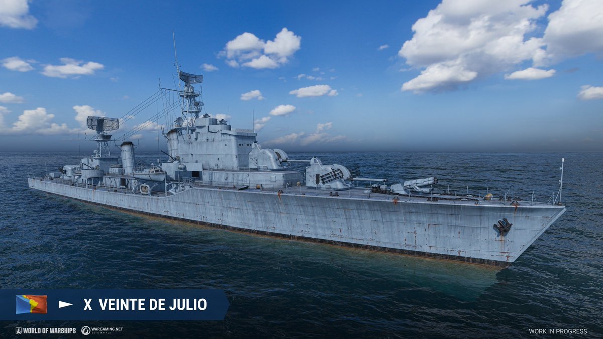 開発ブログ情報：新艦艇】 駆逐艦「Veinte De Julio」 HP 18800 120