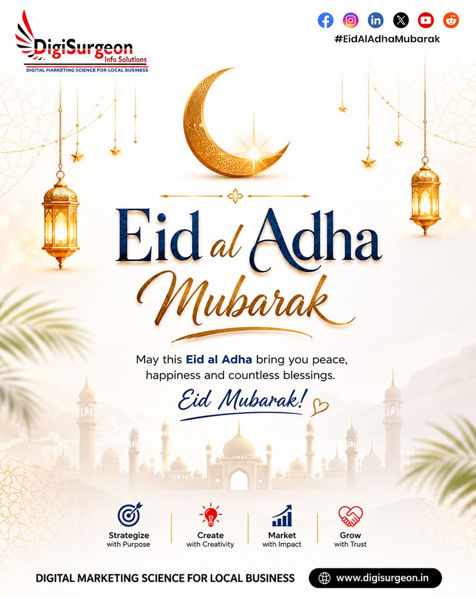 Digi_Surgeon's tweet photo. May this Eid-al-Adha bring you peace, happiness and countless blessings. #EidMubarak!
@Digi_Surgeon 
CALL Now! 7905273410 | 8840133701
Web - https://t.co/jW2C55OoQA
#localbusiness #digitalpromotion #GoogleAdsPartner #DigiSurgeon #dis #disteam #Google #googletrustedagency https://t.co/QlZDM63dK8