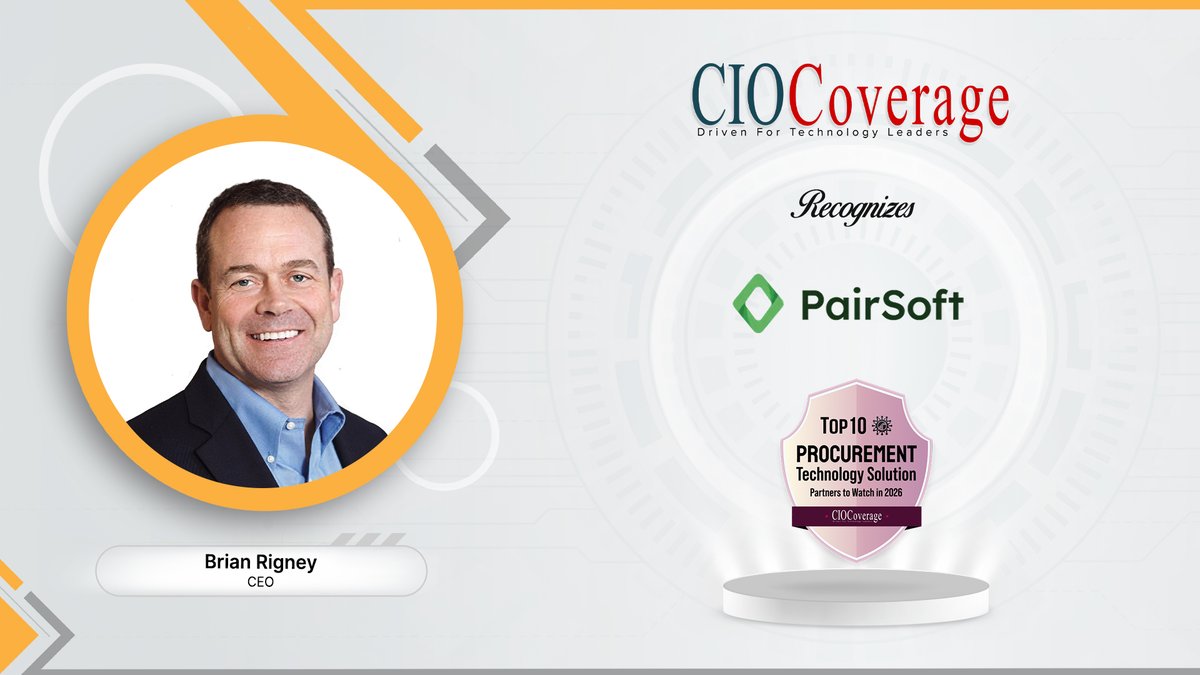 CioCoverage's tweet photo. Celebrating Innovation — We’re Excited to Spotlight @pairsoft_tech and Brian Rigney, CEO in our Latest Edition of Top 10 Procurement Technology Solution Providers to Watch in 2026
Read here: https://t.co/v0jHj2iN1A
#ciocoverage #NewEditionAlert #Procurement https://t.co/8RjdmCcQQG