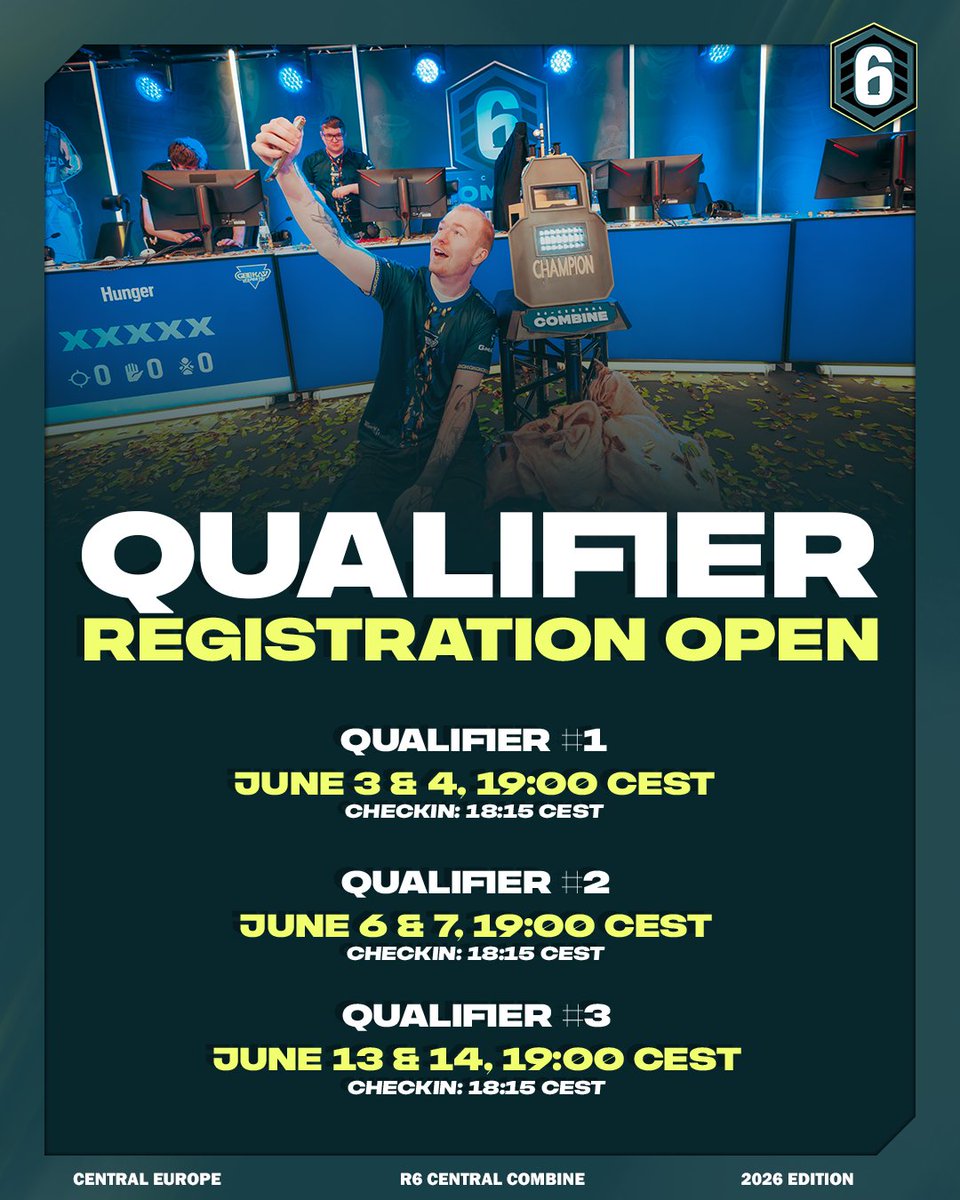 R6esportsEU's tweet photo. Alright Europe, sign-ups are still open!

Time to see which ranked demons actually show up this year.

Qualifier #1 - Wednesday, 19:00 CEST!
👉 https://t.co/XC61h52rfy https://t.co/eDuM76gUIa