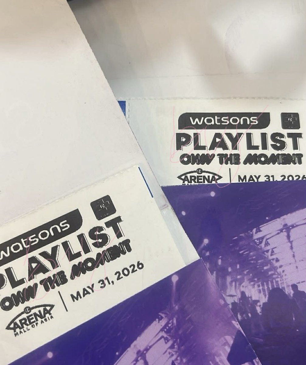 tkoyakiyuta's tweet photo. WTS LFB

Watsons Playlist Concert !!

2x Lowerbox VIP section 217, row J 
4,500 ea

- dm meee !!

rfs: nagka emergency 🥲

# sb19 maki december avenue https://t.co/fJM6Uci18R