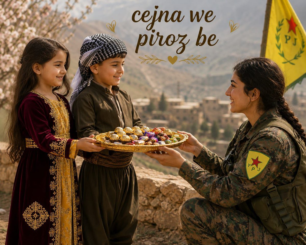 NAVBEL_External's tweet photo. Cejna Qurbanê heye. Bi hêviya ku ev cejn aştî, biratî û jiyaneke aştiyane bê şer bîne Rojhilata Navîn, Cejna Qurbanê pîroz be!
Eid al-Adha is here. May this holiday bring peace, brotherhood, and a peaceful life without war to the Middle East. Happy Eid al-Adha! https://t.co/gMl9YWFfoL