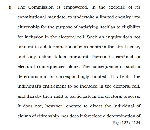 Sakshisinghan's tweet photo. Today, it was proven that SIR was not an attack on voters, but a lawful exercise to protect the electoral process. The Court has clearly indicated that the objective was to restore accuracy and integrity in voter rolls. #SIRVerdict #VoteIntegrity #SIRMeansFairElections https://t.co/ekOL9AKrRm