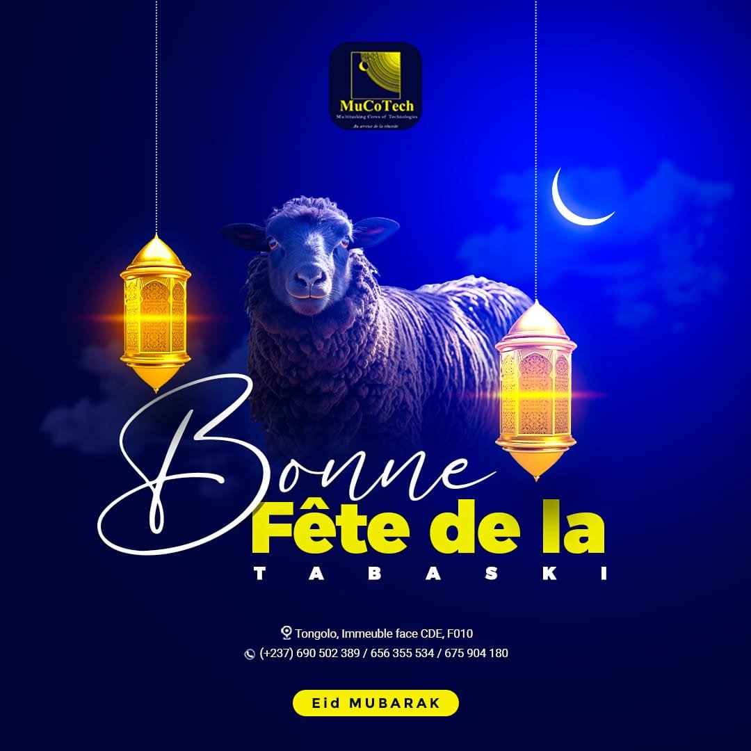 MuCoTech's tweet photo. 🌙 🐏 𝗕𝗼𝗻𝗻𝗲 𝗙ê𝘁𝗲 𝗱𝗲 𝗹𝗮 𝗧𝗮𝗯𝗮𝘀𝗸𝗶 !

En ce jour de célébration et de partage, l'équipe de MuCoTech vous souhaite Eid Mubarak🥳.Passez d'excellents moments en famille ! 🎉 https://t.co/r4xgqmbyw1