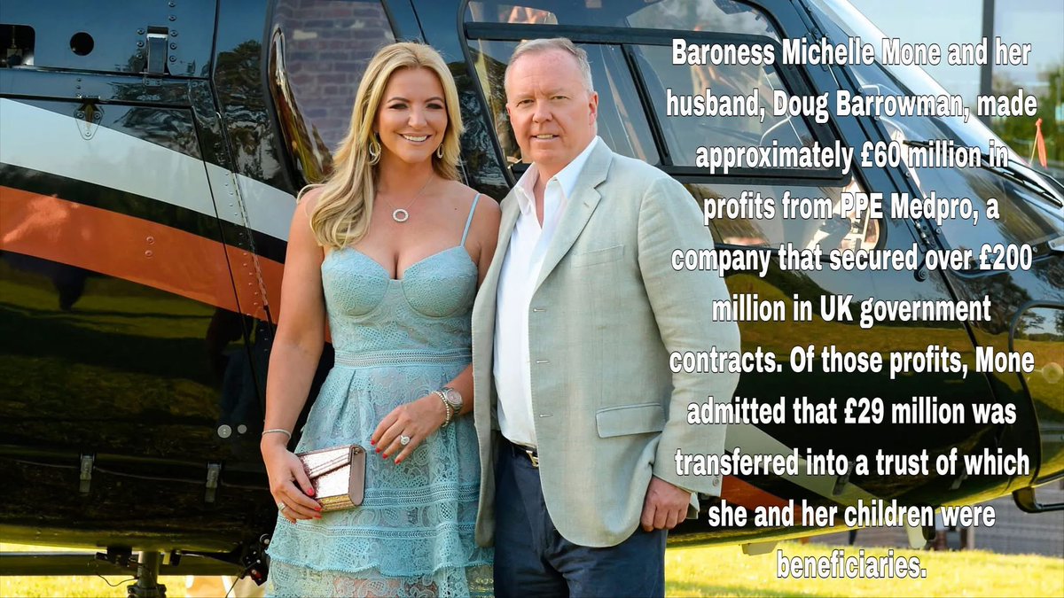 ShitstormRider's tweet photo. These two seem to be successfully hiding behind the current global shitstorm but hopefully “Baroness” Michelle Mone has lost her “Get Out Of Jail Free” card in the melee and will be dealt with severely at the earliest opportunity. Unlikely, but we can dream. https://t.co/ZVOAfI59ir