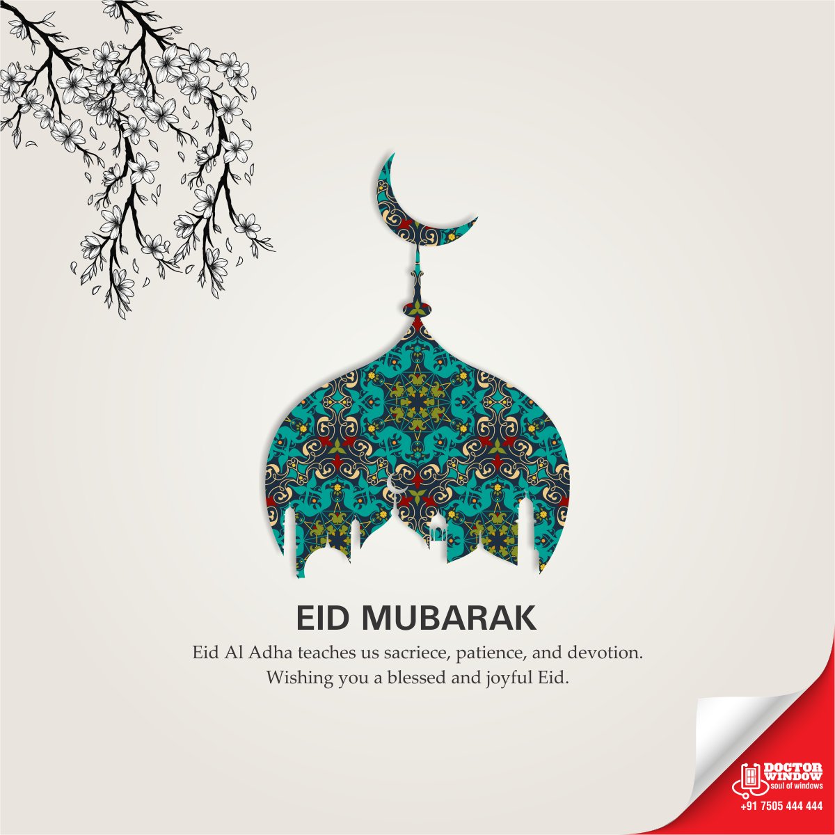 DOCTORWINDOW_IN's tweet photo. Eid Mubarak from Doctor Window! 🌙✨

May this blessed occasion bring peace, happiness, and prosperity to you and your loved ones. Wishing everyone a joyful Eid Al Adha.

#EidMubarak #EidAlAdha #DoctorWindow https://t.co/6OVALIHhVU