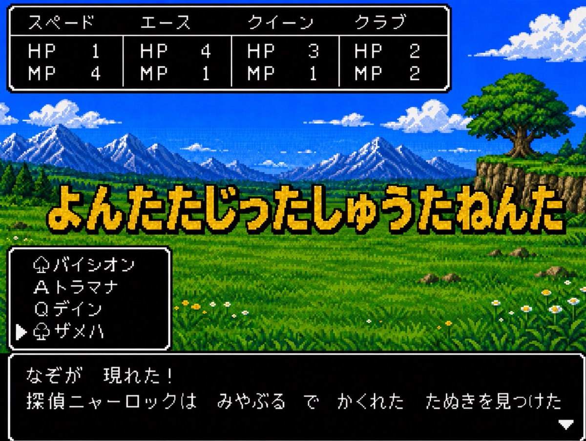 spiceproject324's tweet photo. ドラクエ40周年おめでとうございます!
ファンアートということで謎解きとSpice Project公式キャラクターの探偵ニャーロックとスライムのイラスト投稿します!
#ドラクエの日
#DQ40th
#SpiceProject
#鹿児島謎解き https://t.co/3JL6T3c14P
