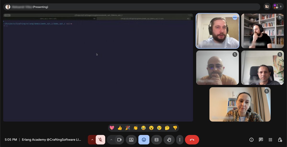 craftingcode_ro's tweet photo. Eighth session of Erlang Academy 2026 ⚙️

Week 8 moved into one of the most practical areas of Erlang: networking and I/O.

After building fault-tolerant systems with OTP supervision, we started looking at how those systems actually communicate with the outside world. https://t.co/3d3H5MYxOS