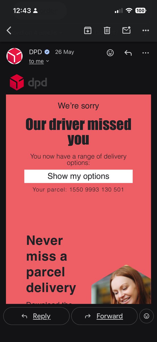 jane1823's tweet photo. Waited in 2 days for my delivery from @DPD I have 9 cameras plus a ring door bell round the house and 2 days now they say they missed me and send me a picture from half a mile away https://t.co/6sU2tfWSHJ