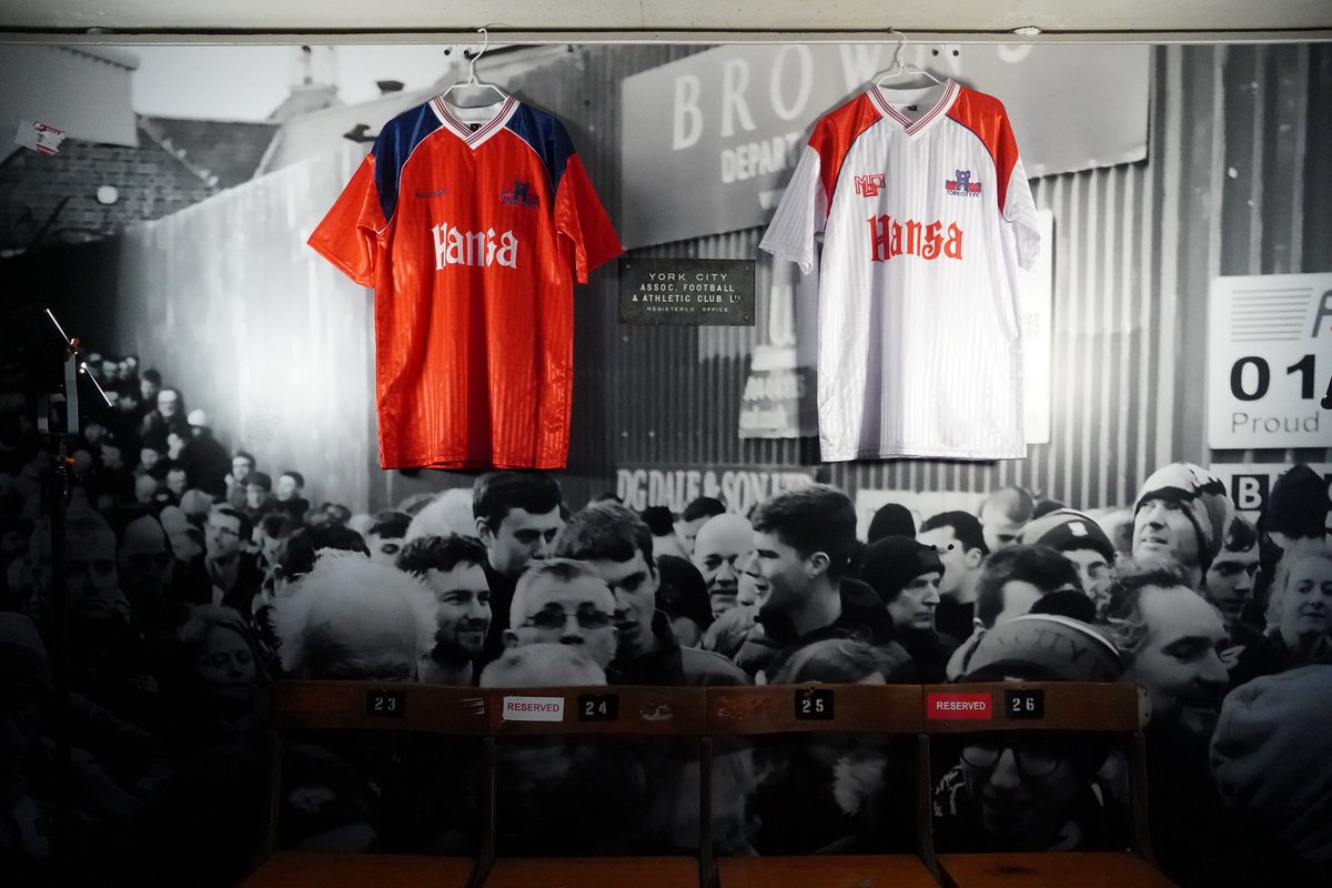 YorkCityFC's tweet photo. Taking you back to 1989/90...

Introducing our brand new retro range on sale from tomorrow.

#YCFC🔴🔵 https://t.co/l0AkzykXLk