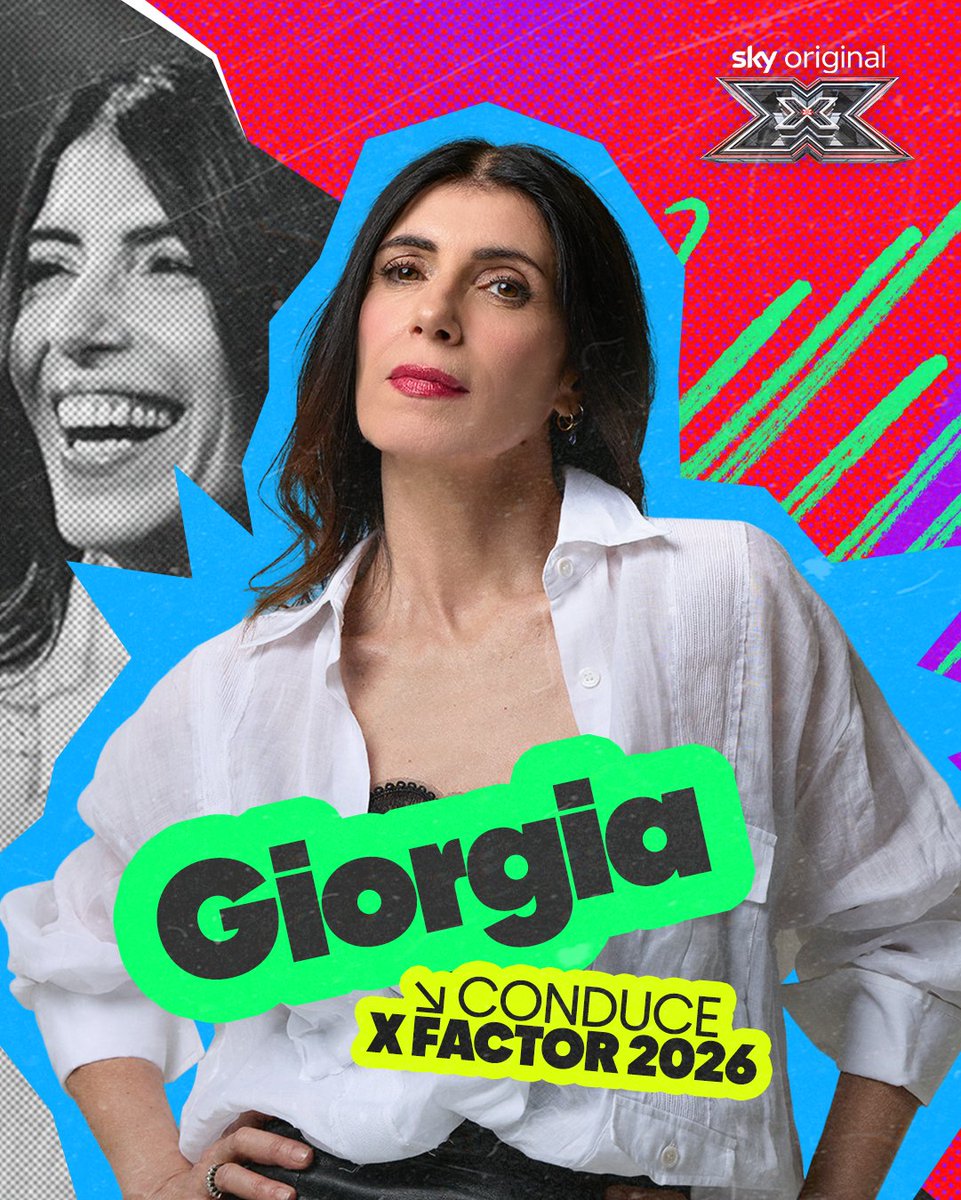 FremantleIT's tweet photo. È ufficiale, il Cast di #XF2026 è stato deciso. 🔥 

Sono confermati @Giorgia alla conduzione, e al tavolo della giuria @paolaiezzi, @thereallafuria, @frankgabbani con la new entry @IRAMAPLUME.

👉 @XFactor_Italia da settembre su @SkyItalia e @NOWTV_It

#MadeByFremantle https://t.co/x78rjUrPff