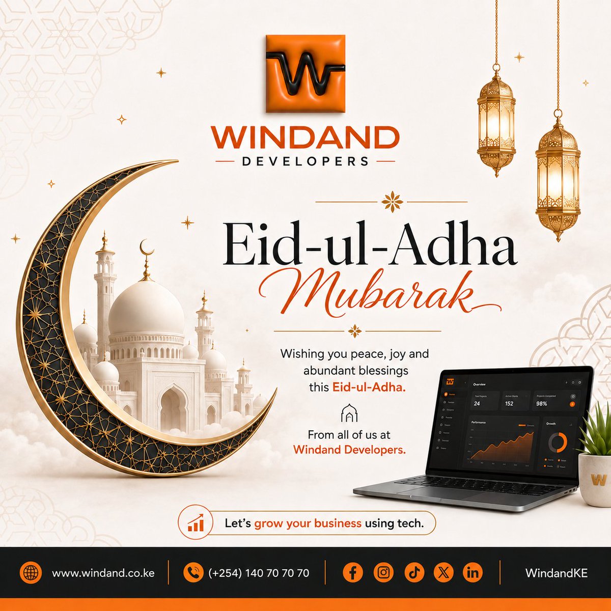 WindandKE's tweet photo. Happy Eid-ul-Adha! 

Wishing you peace, joy and abundant blessings this Eid-ul-Adha!

#eid #eidmubarak https://t.co/2ZJJlwrQAF