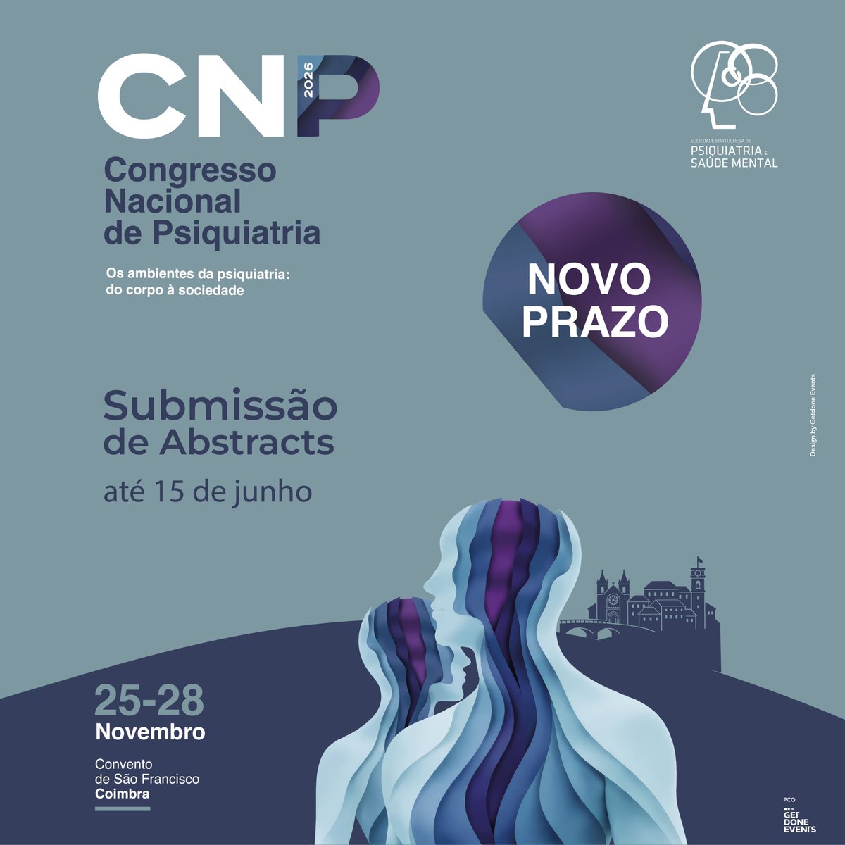 SPPSM_'s tweet photo. 📣 Atenção! O prazo para submissão de Abstracts para o Congresso Nacional de Psiquiatria 2026 foi prolongado!

🗓️ O prazo para a submissão de trabalhos termina no dia 15 de junho!

➡️ Consulte o regulamento e submeta o seu Abstract aqui: https://t.co/eouKTmmiuU https://t.co/YwTK6r2lQ4