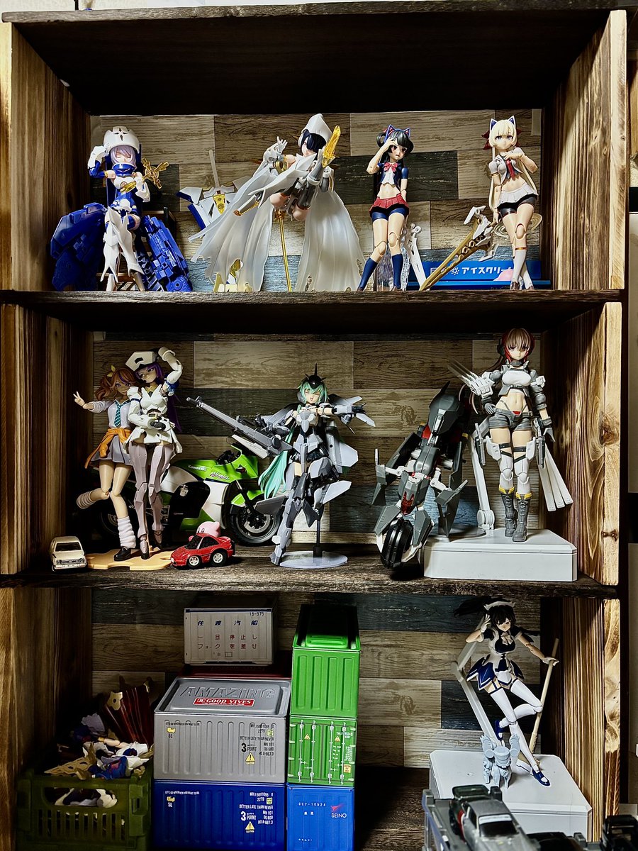 美プラの数も増えてきたので棚を自作してみた #メガミデバイス #創彩