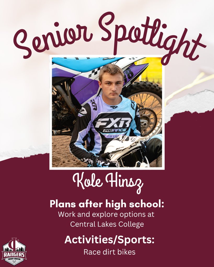 CISchoolDist's tweet photo. 🎓 Senior Spotlight🎓
Join us in celebrating Kole Hinsz and his journey through high school!
Wishing you confidence and success in everything that lies ahead. 🚀

#Classof2026 #SeniorSpotlight #RangerPride https://t.co/wKVYvx7wRr