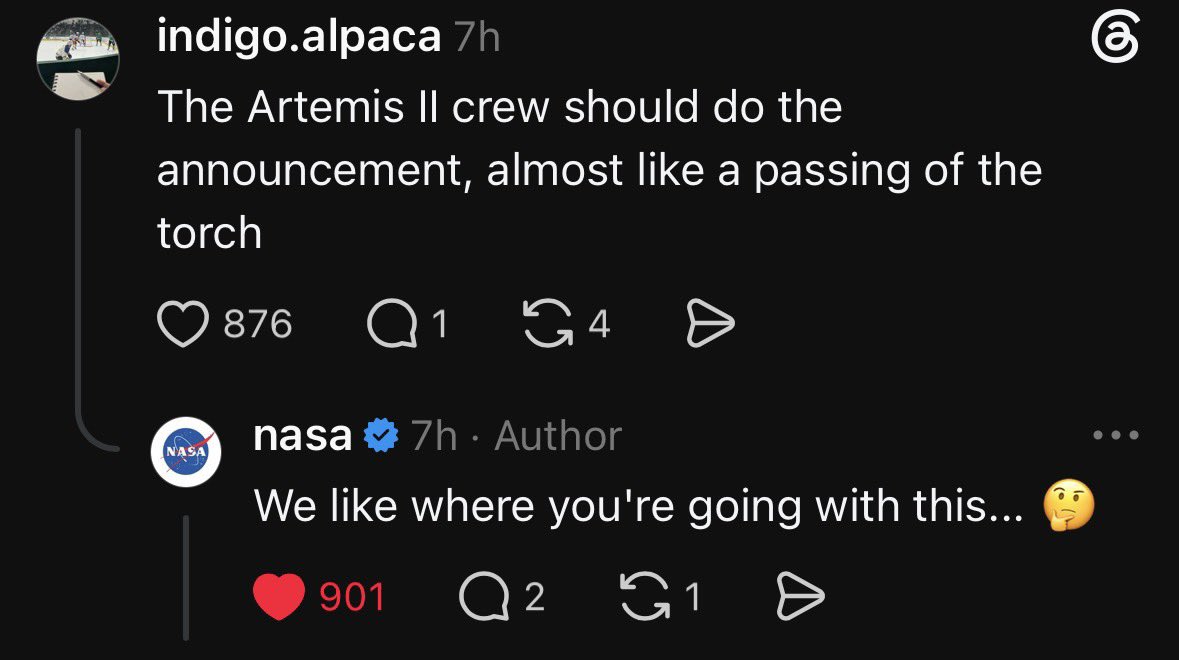 ella ⸆⸉ artemis ii era tweet media