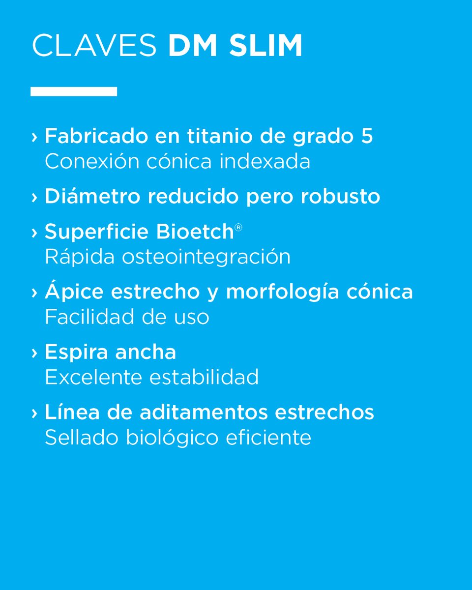 BionerSocial's tweet photo. Con el espacio es limitado, la precisión marca la diferencia. Las crestas óseas estrechas han sido un reto en #implantología.

#Bioner responde con DM Slim, ideal para crestas inferiores a seis milímetros o espacios donde los implantes convencionales no son viables. https://t.co/o9Mncc26BH