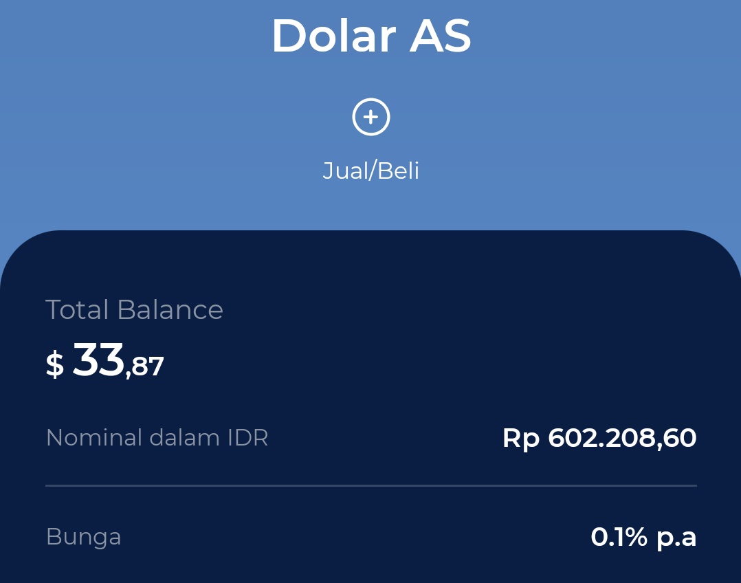 _winterbearmy's tweet photo. Akhirnya memutuskan buat nabung valas di Blu BCA. Kenapa nggak mulai dari dulu aja ya nabungnyaa. Nabung dikit² lama² menjadii bukitttt 🙃🙌🏻

Pict 1 tanggal 21 Mei 2026, pict 2 tanggal 27 Mei 2026 https://t.co/A9OHiv30Sm