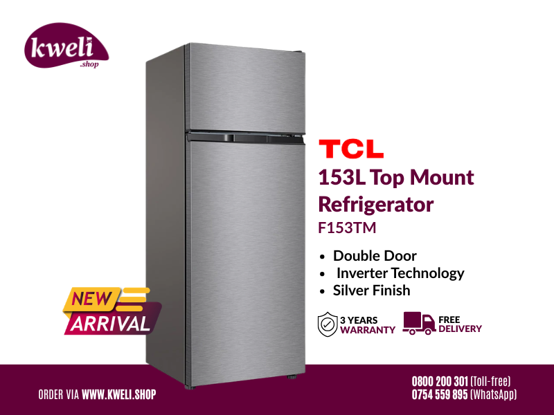 KweliHq's tweet photo. Keep it fresh, stylish, and energy-efficient with the TCL 153L Top Mount Double Door Refrigerator.
Order via https://t.co/UeOMT92HFF, Toll-free 0800200301 or WhatsApp +256754559895
#KweliShopGotYou
#GenuineAppliances
#SmartSolar https://t.co/jhMZNWjkVx