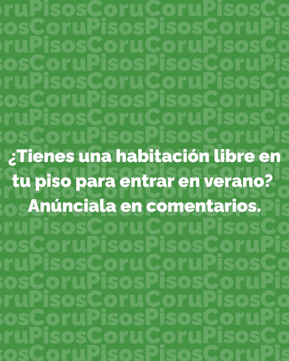 CoruPisos | Comparte piso en A Coruña tweet media
