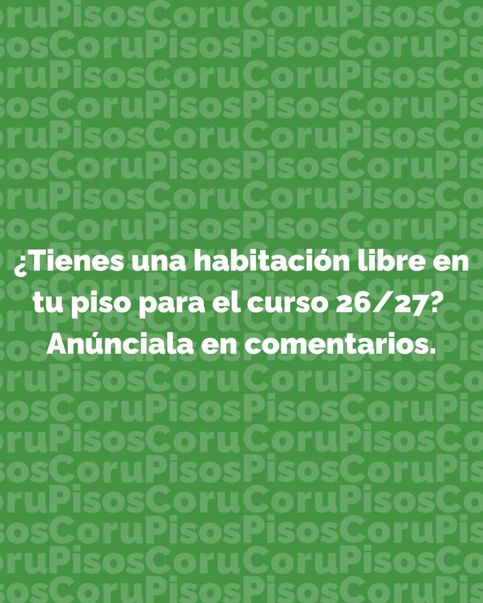 CoruPisos | Comparte piso en A Coruña tweet media