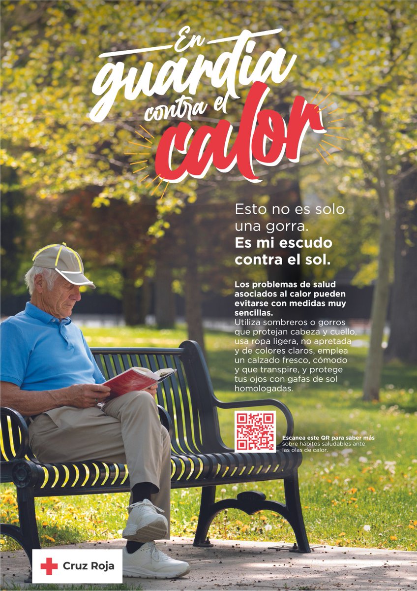 crecyl's tweet photo. ☀️🧢 Protegerse del sol es clave durante las altas temperaturas.

🌡️Usa gorra o sombrero, ropa ligera y de colores claros para reducir los efectos del calor extremo. 

👵 Especial atención a personas mayores y vulnerables.

#EnGuardiaContraElCalor https://t.co/mGwelf97Uq