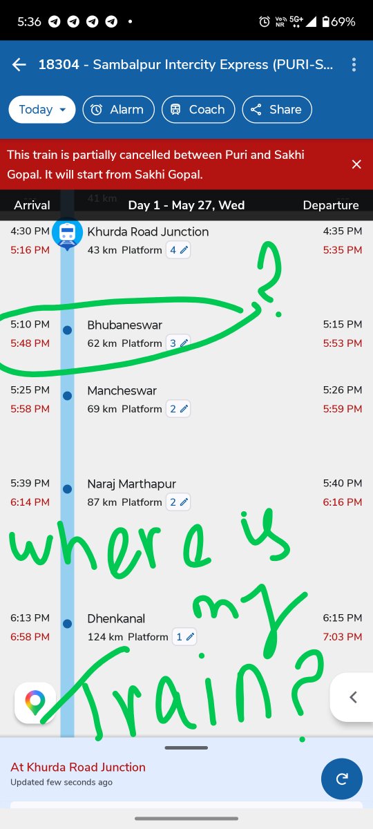 Bamboostic11's tweet photo. Train no: 18304 

Fck you @IRCTCofficial @RailwaySeva 

The train is so late. I am waiting at the station. So the most useless train system in the world. https://t.co/5zCKq5OMQx