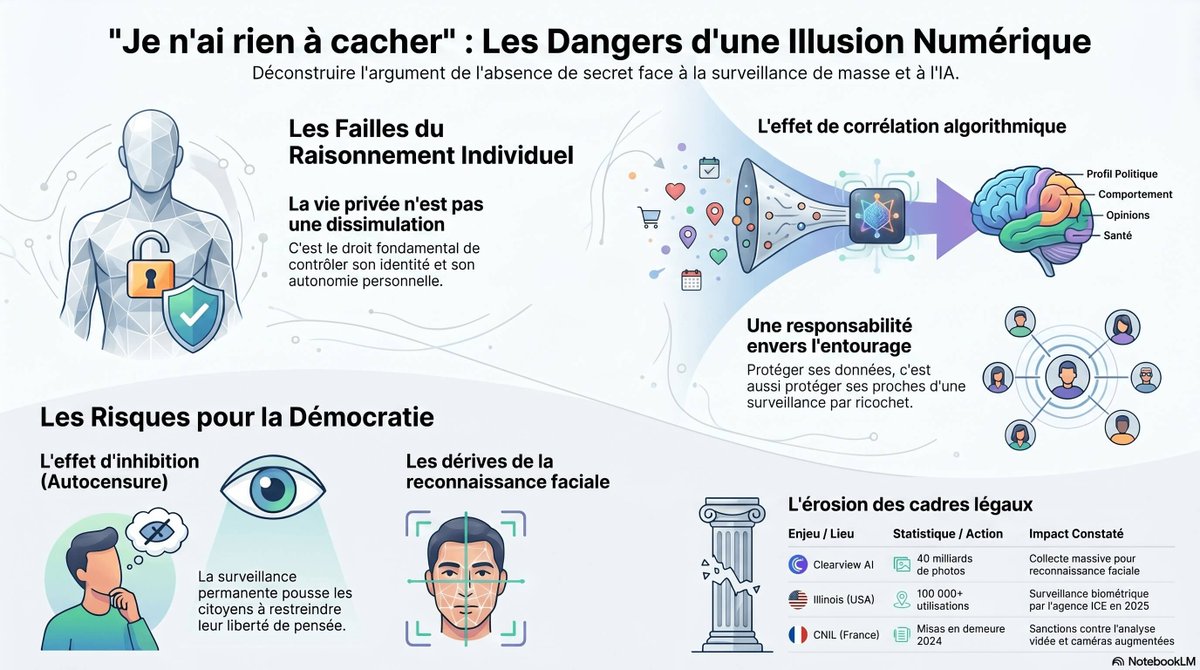 Cymadiau's tweet photo. Je n'ai rien à cacher" : pourquoi cet argument fragilise la démocratie à l'ère de l'IA ?
https://t.co/RLNvz6rYNV https://t.co/N9PaOn0YvR