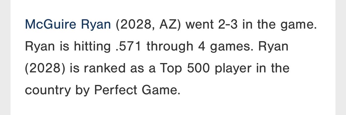 mdryan2010's tweet photo. Felt great to compete with the Boys this weekend. Solid tune up before @prepbaseball National Program Invitational (NPI) in two weeks. .500 BA, 1.358 OPS, 4 RBI, 3 SB, 5 defensive positions. @SbrantiSportsG @ZonaBoys2028 @PDPAthletics @stinger_brand @PerryBaseball07 https://t.co/5ZpjKx3hKh