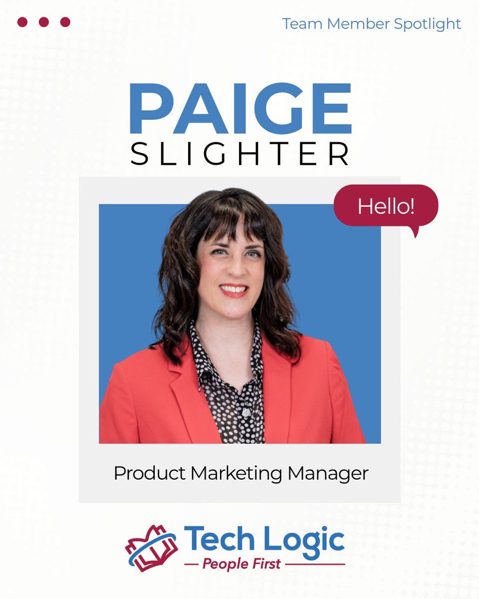 TechLogicCorp's tweet photo. Meet Paige! 👋

We are celebrating Paige as she steps into her new role as Product Marketing Manager at Tech Logic!

Paige will be helping connect customer insights, product development, sales, and the library community.

https://t.co/NXvoMpLRmh

#peoplefirstlibraries https://t.co/sEZVErICOJ