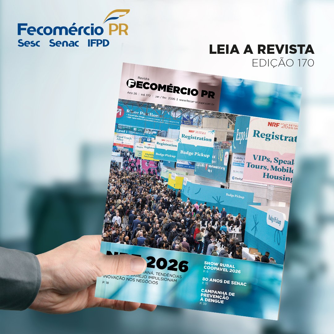 FecomercioPR's tweet photo. Já está no ar a nova edição da Revista Fecomércio PR!
Acesse a versão digital e confira as principais notícias, análises e ações do Sistema Fecomércio Sesc Senac Paraná.
📲 Leia esta e outras edições no site: https://t.co/2HuaqzcINX
#FecomercioPR #Revista #Parana https://t.co/fnsMw5eqAY