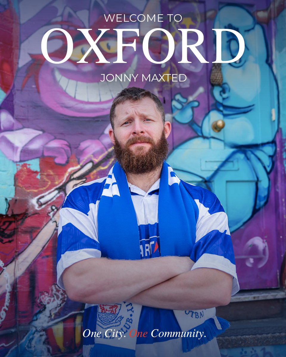 OxCityFC's tweet photo. 🐂 Welcome to Oxford, Jonny Maxted! 

👏Oxford City Football Club are delighted to announce that Jonny Maxted has agreed terms with the club ahead of the 2026/27 season! 

💙Welcome, Jonny! 

#OCFC https://t.co/a4zAUmTFGS