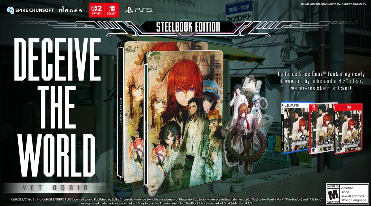 Preorders are live for Standard and Steelbook editions of Steins