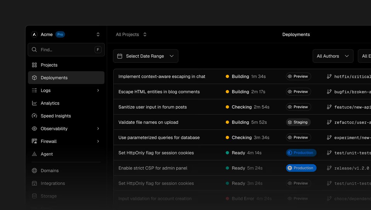 The Deployments list was one of the earliest views I built on the (zeit) platform. 

One of the earl...