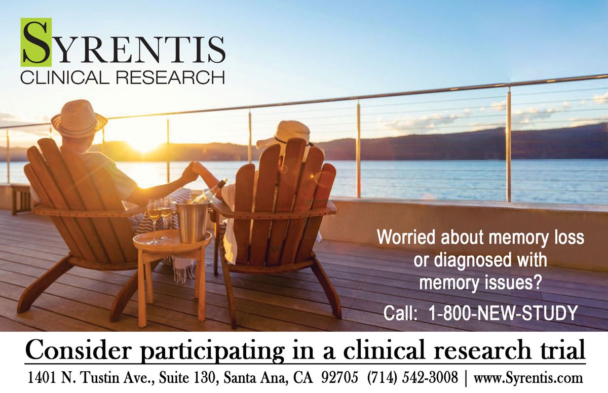 Syrentis1's tweet photo. Experiencing memory concerns or diagnosed with memory issues?
Consider participating in a clinical research trial with Syrentis Clinical Research.
📞 Call 1-800-NEW-STUDY to see if you qualify.

#MemoryHealth #ClinicalResearch #Syrentis #CognitiveHealth #BrainHealth https://t.co/Sn4TUT2ooH